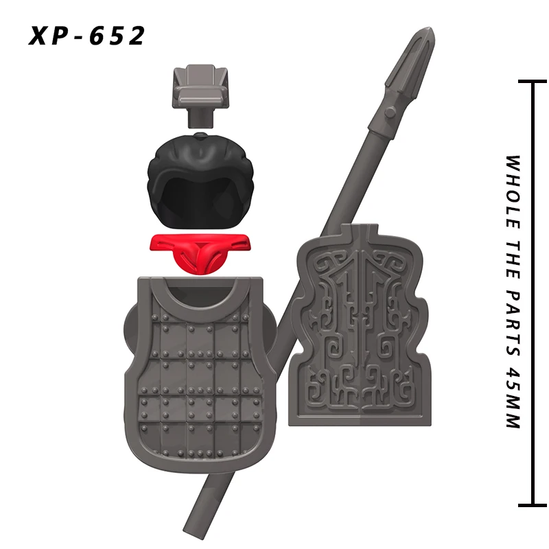 Single Sell Total Qin Empire War Soldiers Action Figure Helmet Armor Accessories Building Blocks Brick Toys For Children KT1088