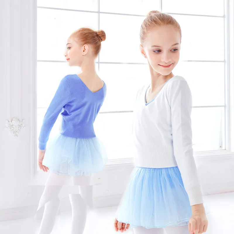 Ballet Tops Dance Ballet Sweater Jacket Winter Warm Knitwear Girls Knitted Coat Practise Woman