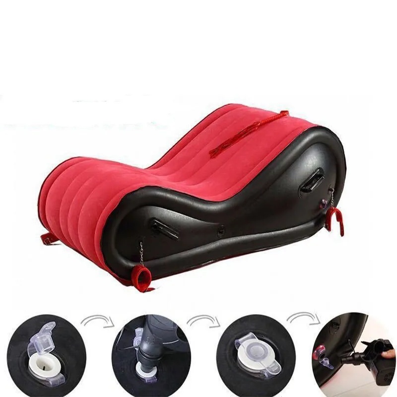 Inflatable Sofa Bed Pillow Lazy Chair Furnitures Couples Adults Games Products Sleeping Wedge Air Cushion Husband And Wife Night