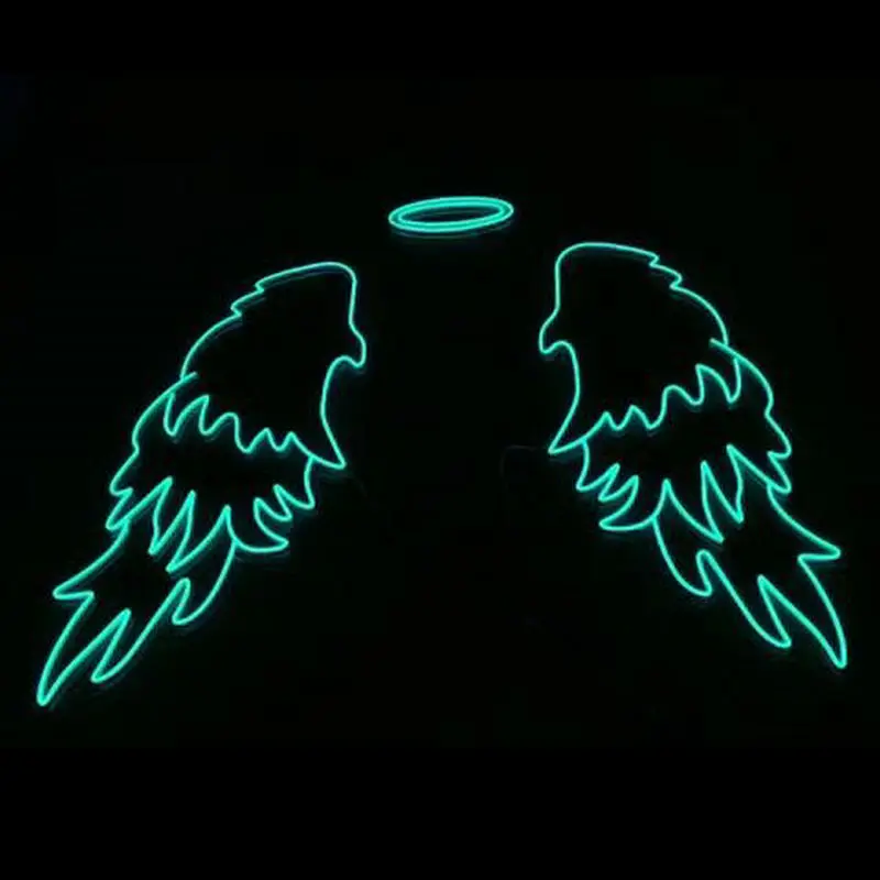 Angel Wing Neon Wall Lights, Bar Neon Sign, Room Party Decoration, Cafe Shop