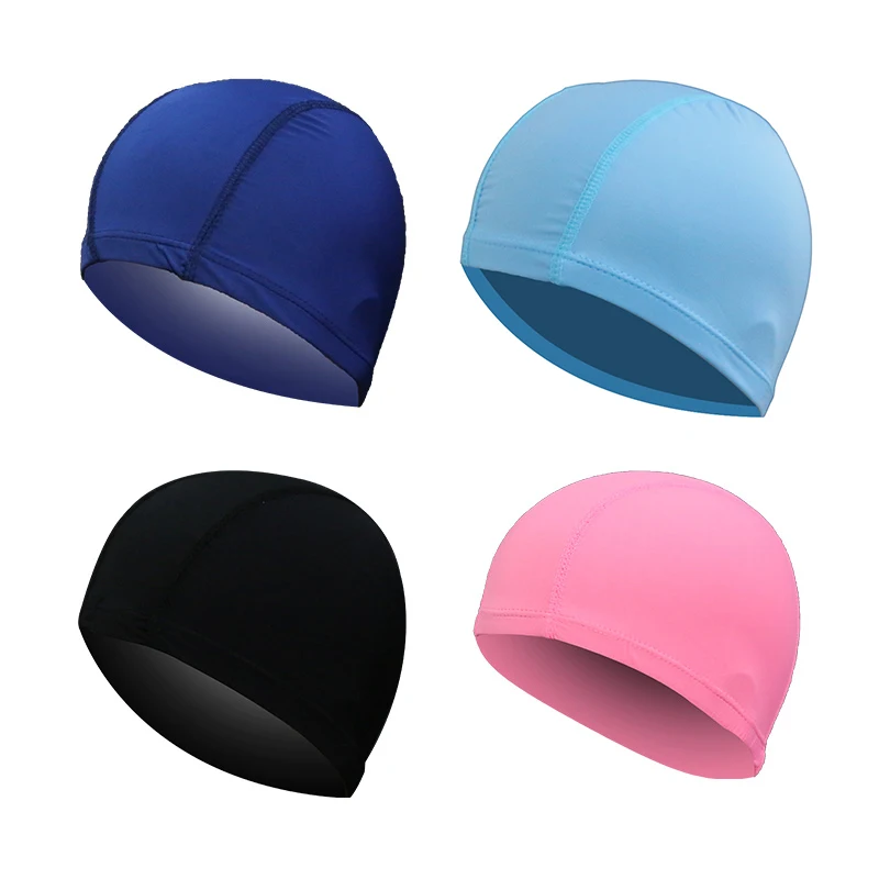 Gorro de buceo Universal para mujer, gorros deportivos de agua duraderos, cómodos de Pvc, resistentes al agua, elasticidad