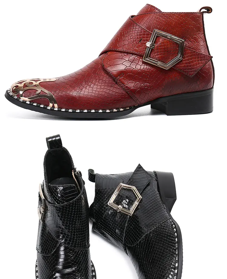 Sommer Mann spitz Frenulum Schuhe Kleid Stiefel Modell Show Schuhe Bankett Party personal isierte Rindsleder heiraten Herren schuhe – Detail 21