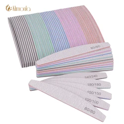 50 Pcs/Lot Strong Professional Nail Files Buffer Emery Board Edge Nail File 80/100/150/180/240 Accessory Nail Salon Pedicure Too