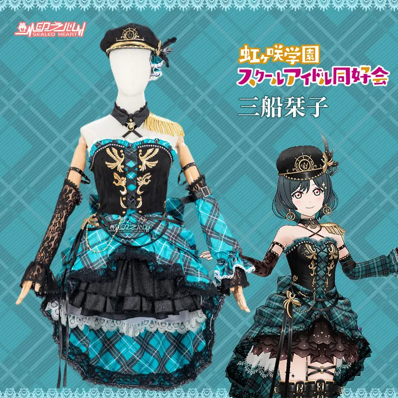 

Anime! Lovelive!School Idol Project Mifune Shioriko Lovely Dress Uniform Cosplay Costume Halloween Party Suit For Women 2021 NEW