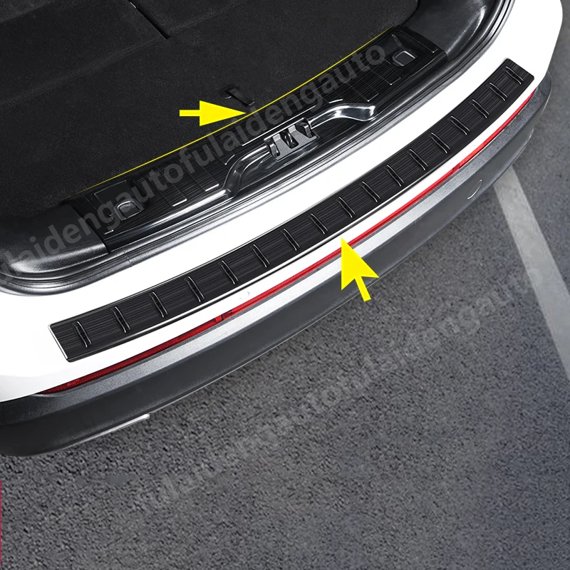 

1pcs For Ford Edge 2015-2018 Stainless Steel Rear Bumper Protector Sill Plate Cover Trim Car Styling Accessories