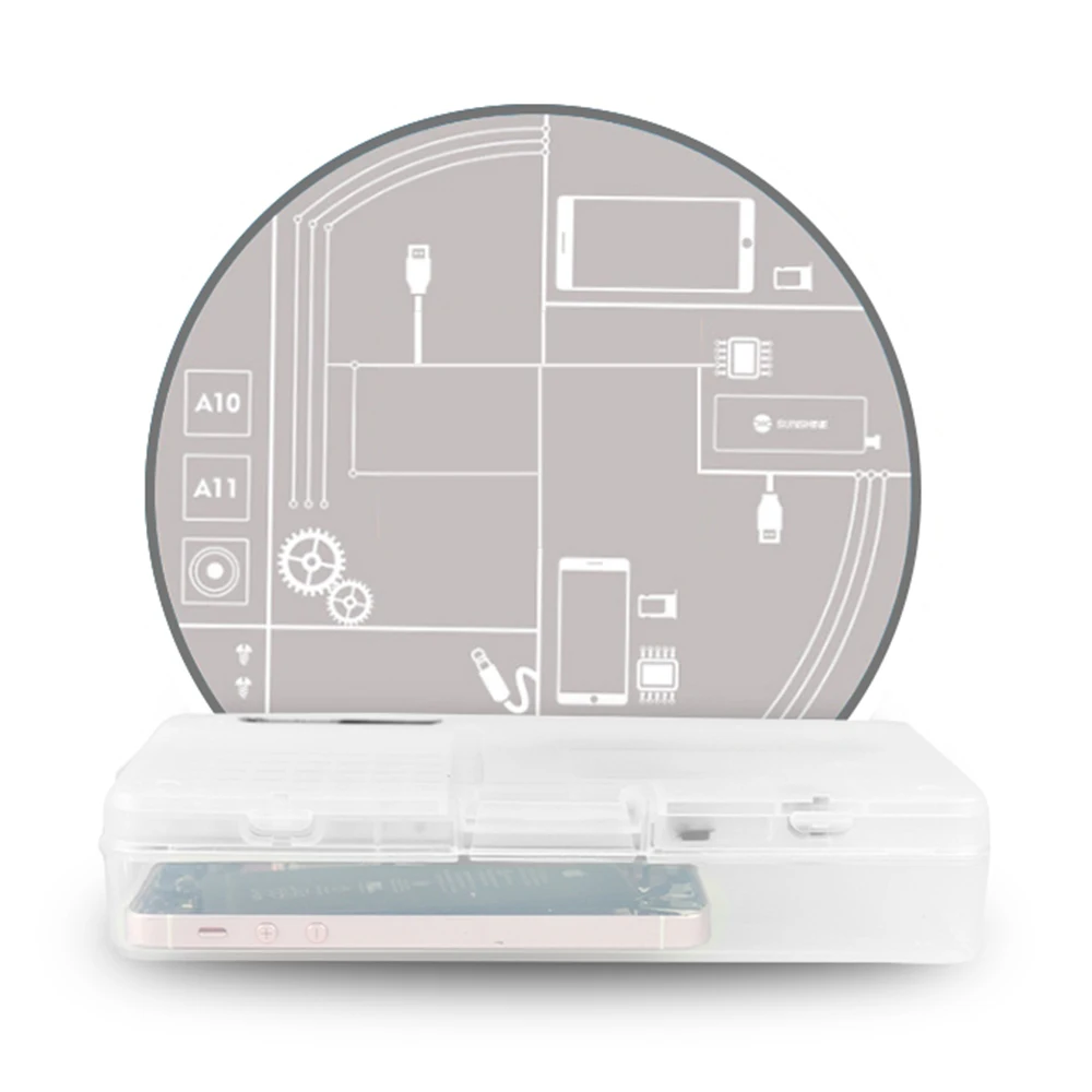 아이폰 LCD 화면 마더보드용 다기능 스토리지 박스, IC 칩 부품, 나사 정리, 컨테이너, 핸드폰 수리 도구