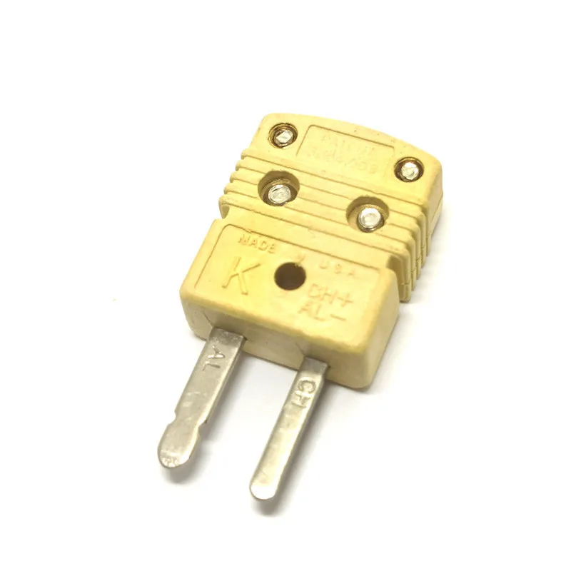 K Type Mini Thermocouple Connector With Flat Pins Plugs And Sockets 260℃