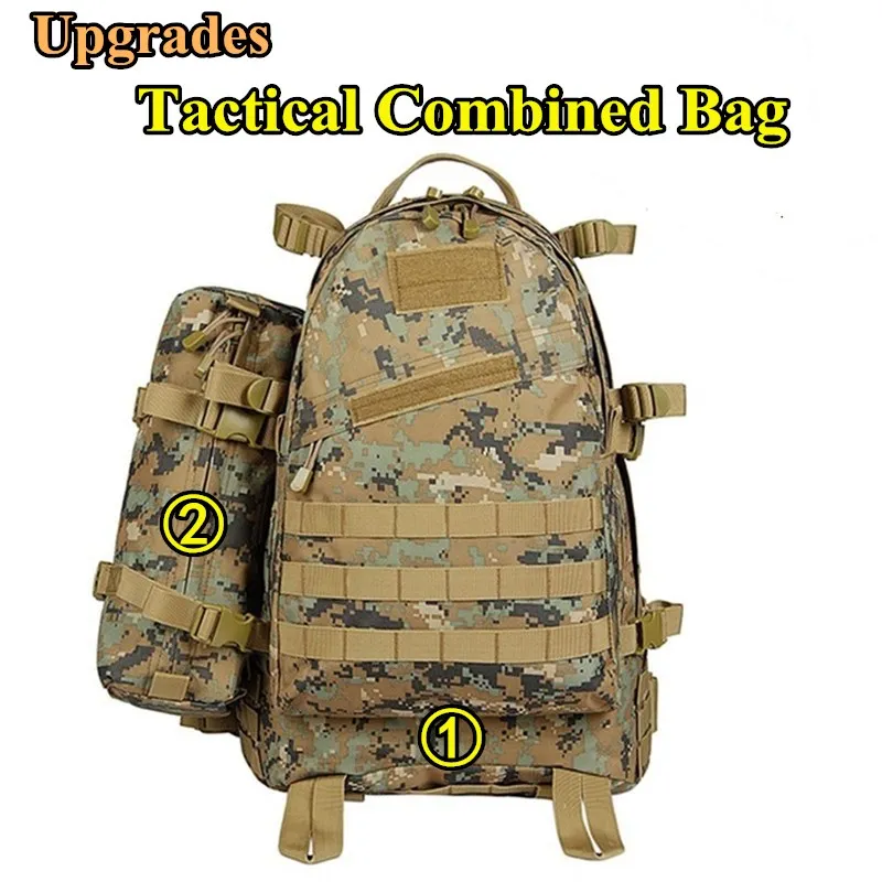 Combine Bag Camouflage Backpack Fan Outdoor Hiking Travel Training Sport Bags Large Capacity Rucksack