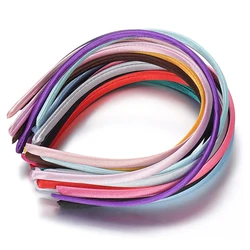 10pcs 9mm Fabric Covered Headband Colorful Hair Hoops Blank Base Settings For DIY Making Kids Girls Hair Accessories Findings