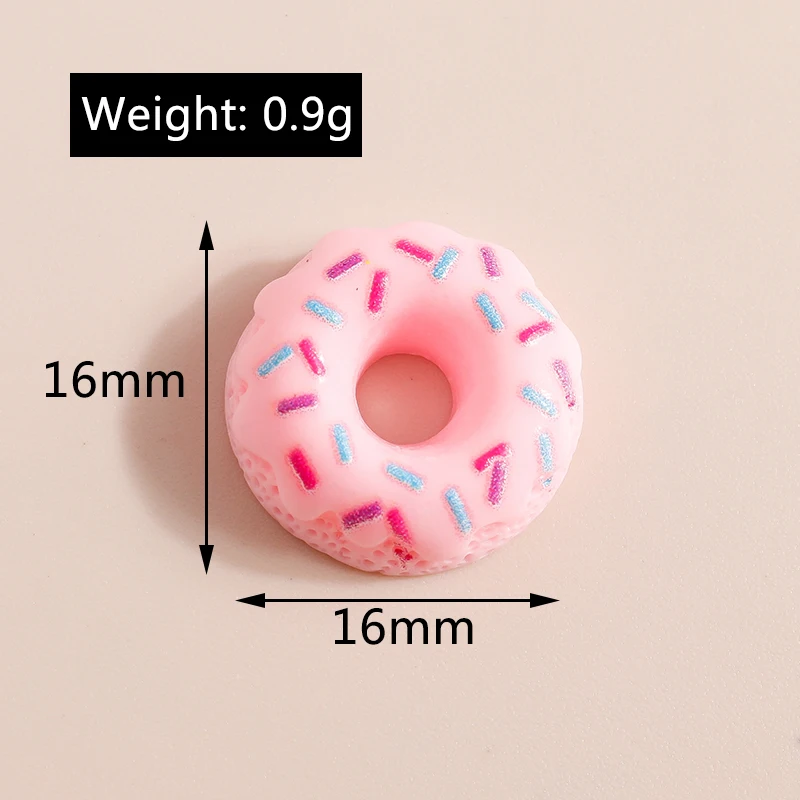 10 Stück Mix Mini Süße Lebensmittel Dessert Donut Kuchen Flache Rückseite Harz Cabochon Verzierungen DIY Scrapbooking für Mädchen Haarschleifen – Detail 18