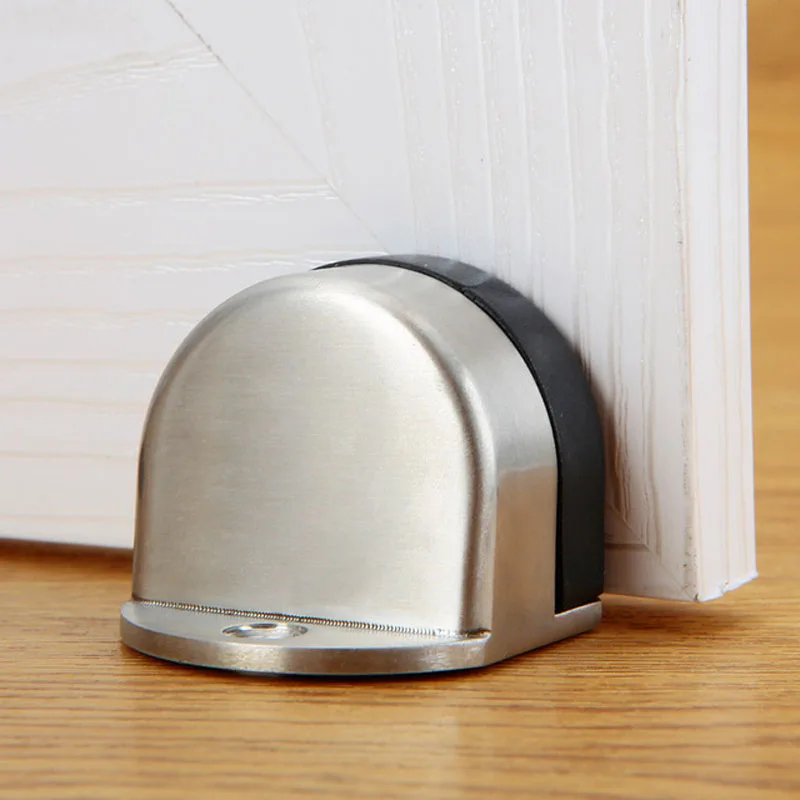 stainless steel dual-use   Door Stopper Door Holders Catch Floor Mounted Nail-free Door Stops Sticker door stop