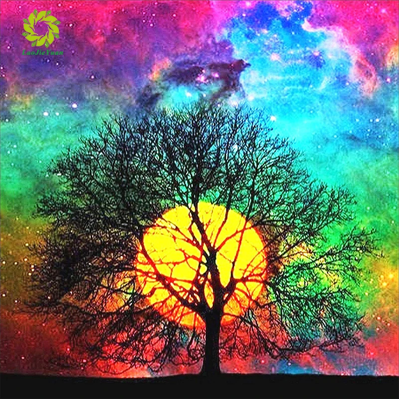 

DIY Diamond Painting Tree Diamonds Embroidery Diamond Mosaic Sale Full Drill Square Scenery Rhinestones Picture