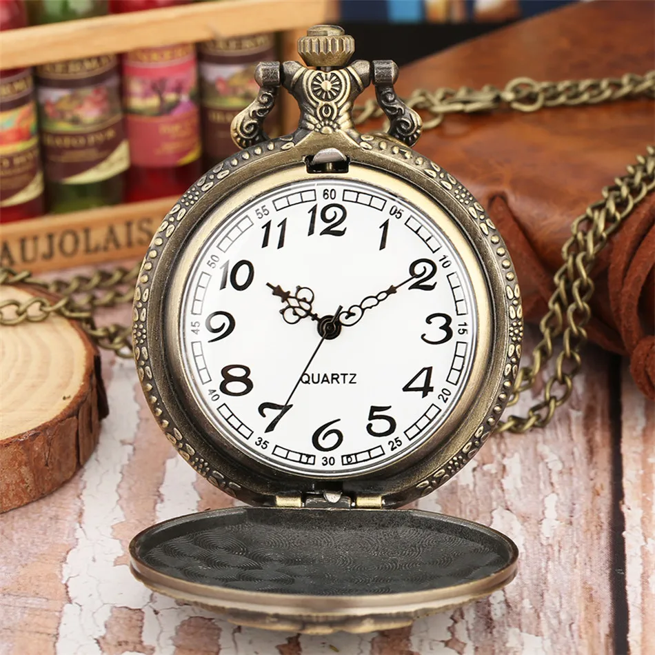 Quiero hacer todas las cosas a través de Dios. Reloj de bolsillo de cuarzo y bronce, cadena de suéter Retro, colgante, regalos, reloj antiguo