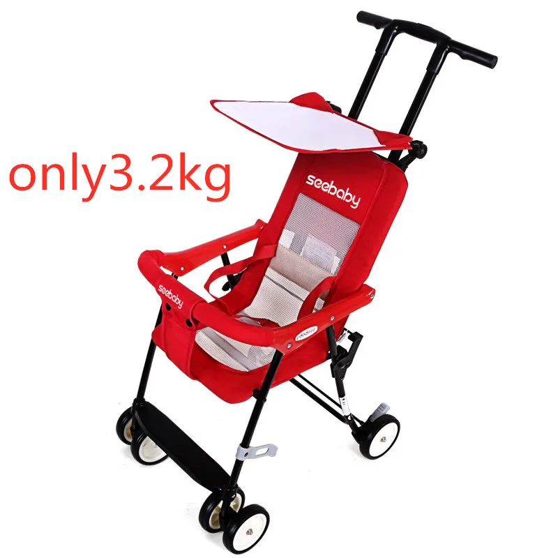 Baby stroller Baby trolley is light, ultra-light, easy to ride, portable, foldable and boarding aircraft.