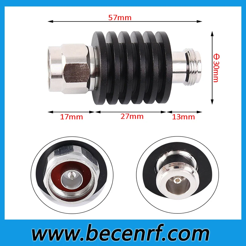 50ohm N J-K 1/2/3/4/5/6/10/15/20/30/40dB 3GHz/4GHz 10W coaxial Attenuator