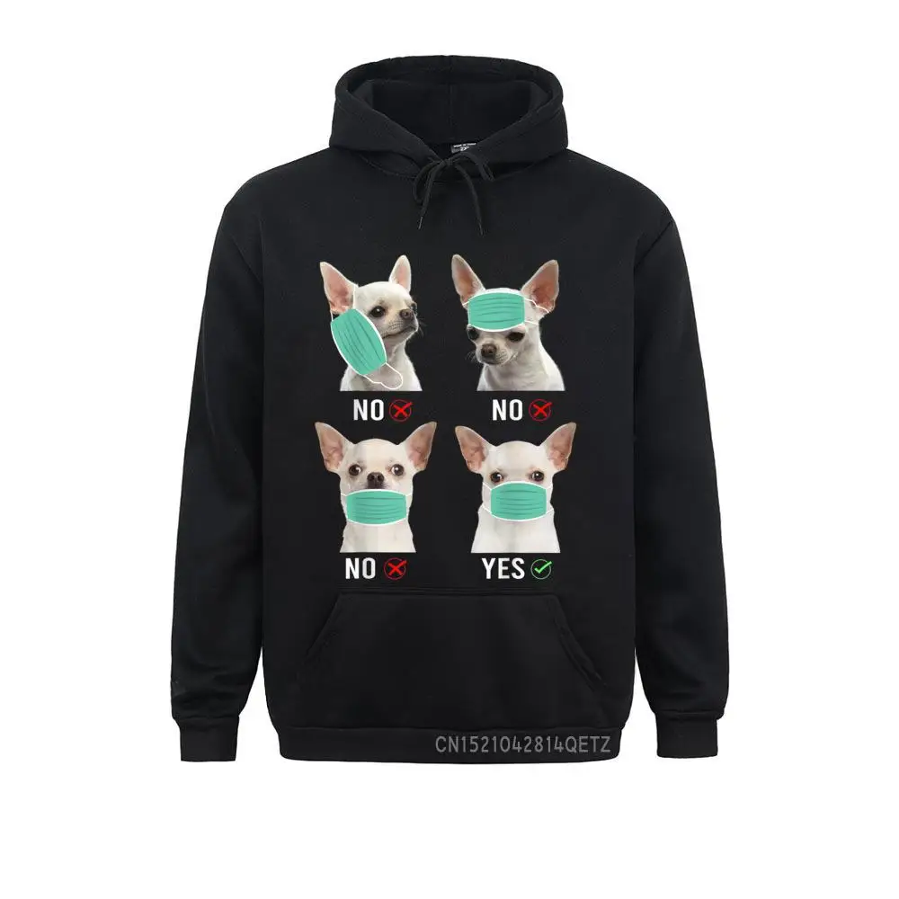 

Chihuahua Dog Right Way To Wear Mask Funny Dog Lovers Chic Funny Mens Sweatshirts Long Sleeve Hoodies Casual Hoods