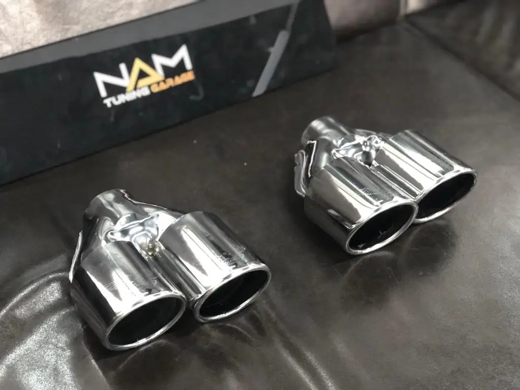 80 chrome stainless dual outlet exhaust tip of back and forth modelÜNİVERSAL (1 PCS)