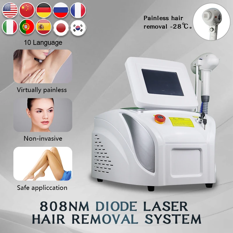 ADG 3 colors salon clinic Hair Removal Machine 808nm Diode laser painless Permanent hair removal Skin rejuvenation device