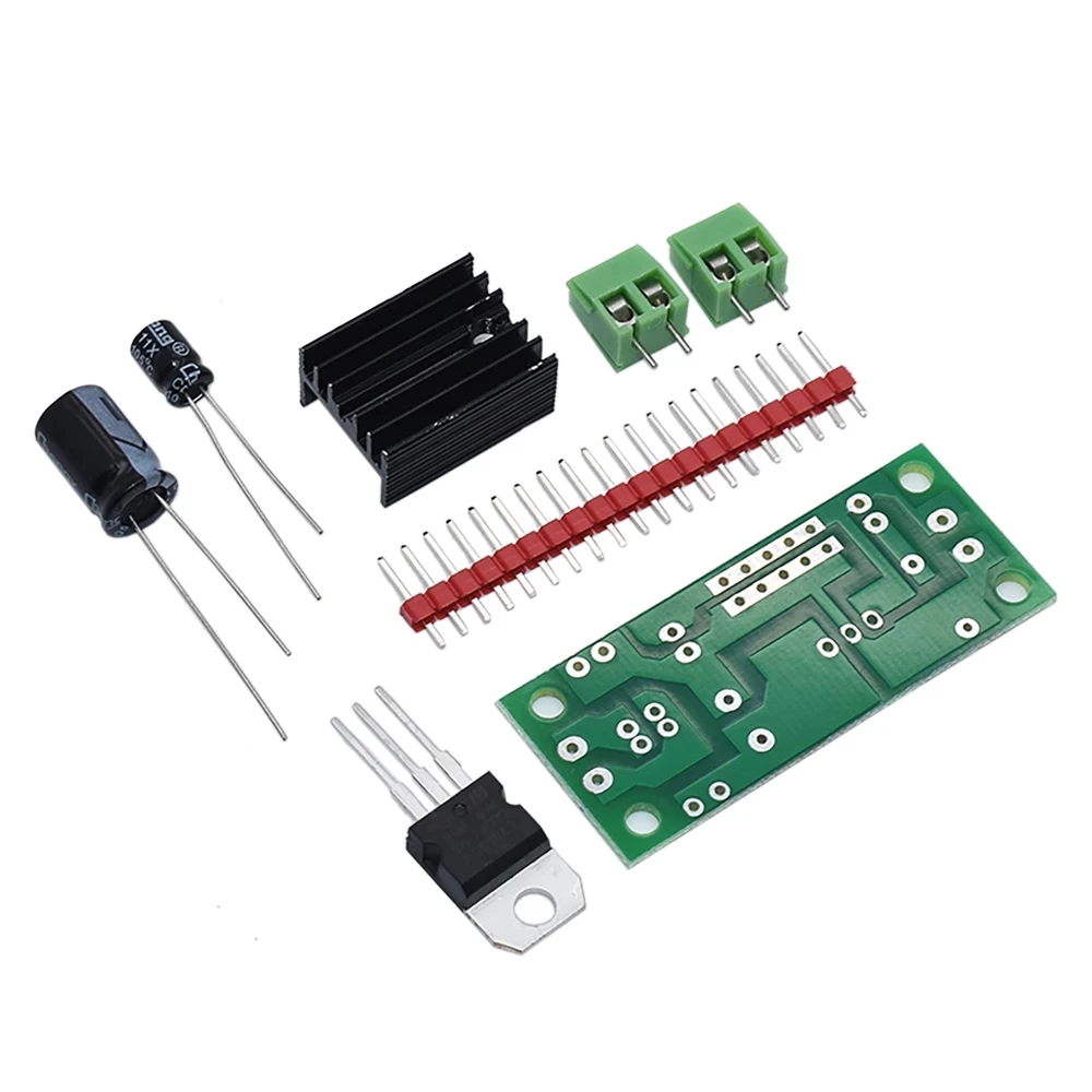 DIY KIT LM7805 L7805 DC/AC Three Terminal Voltage Regulator Power Supply Module 5V 6V 9V 12V Output Max 1.2A