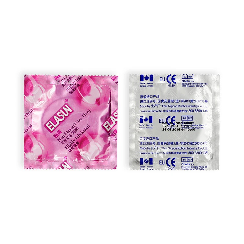 ELASUN Condoms 72pcs/lot Ultra Thin Super Lubricated Cock Penis Condom Contraception Intimate Products Sex Tool For Men Hot Sale