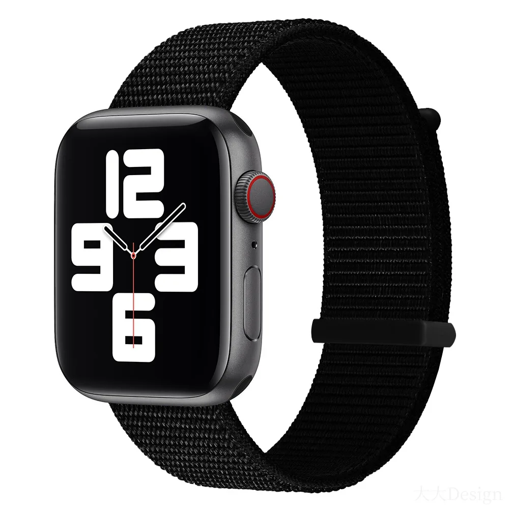 Nylon Strap For Apple Watch 44mm 40mm 46mm 38mm 41mm 45mm Sport loop band iwatch 4 5 6 7 8 9 bracelet for apple watch SE strap