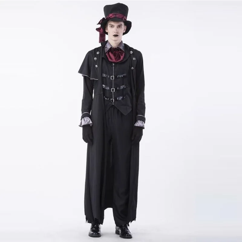 Costumes Cosplay de Vampire pour hommes et femmes, Costumes d'halloween, robe aristocratique, bal masqué, carnaval, discothèque, costume de danse