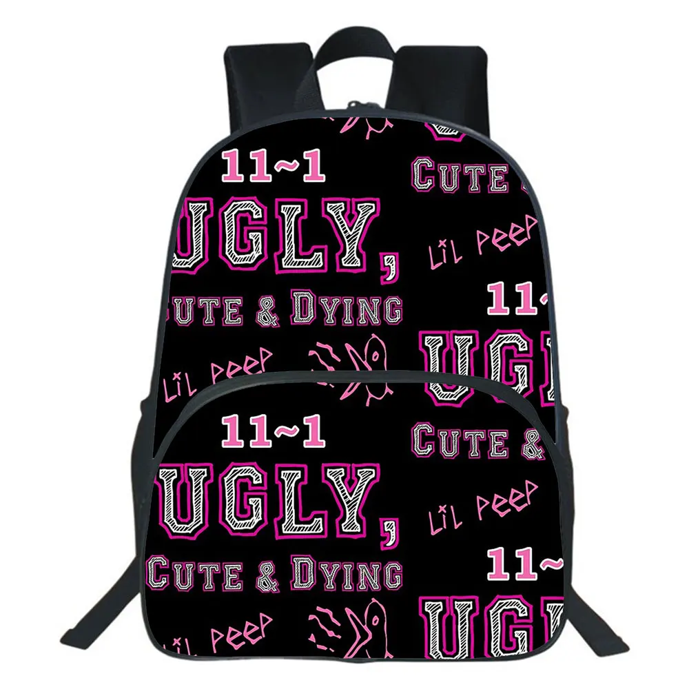 

Lil Peep Backpack 3D Printed Cry Baby Children Bag Love Lil.peep Zipper Boy Girl Bags Teenage Backpack 16 Inch Bookbag