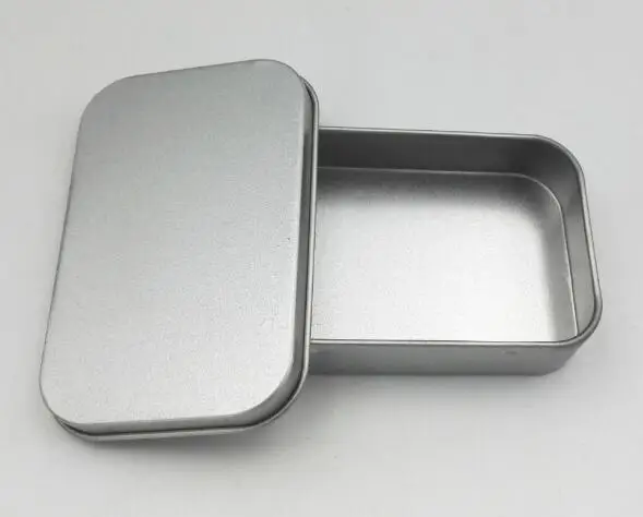 

94*61*20mm Plain Silver Color Tin Box Rectangle Candy USB Box Case Storage Box Sundry Organizer