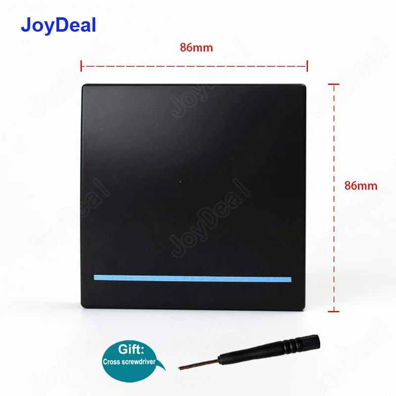 JoyDeal 433Mhz 86 Type Portable ON/Off Wireless Light Switch RF Remote Control AC 110V 220V Receiver 1CH Smart Wall Panel Switch