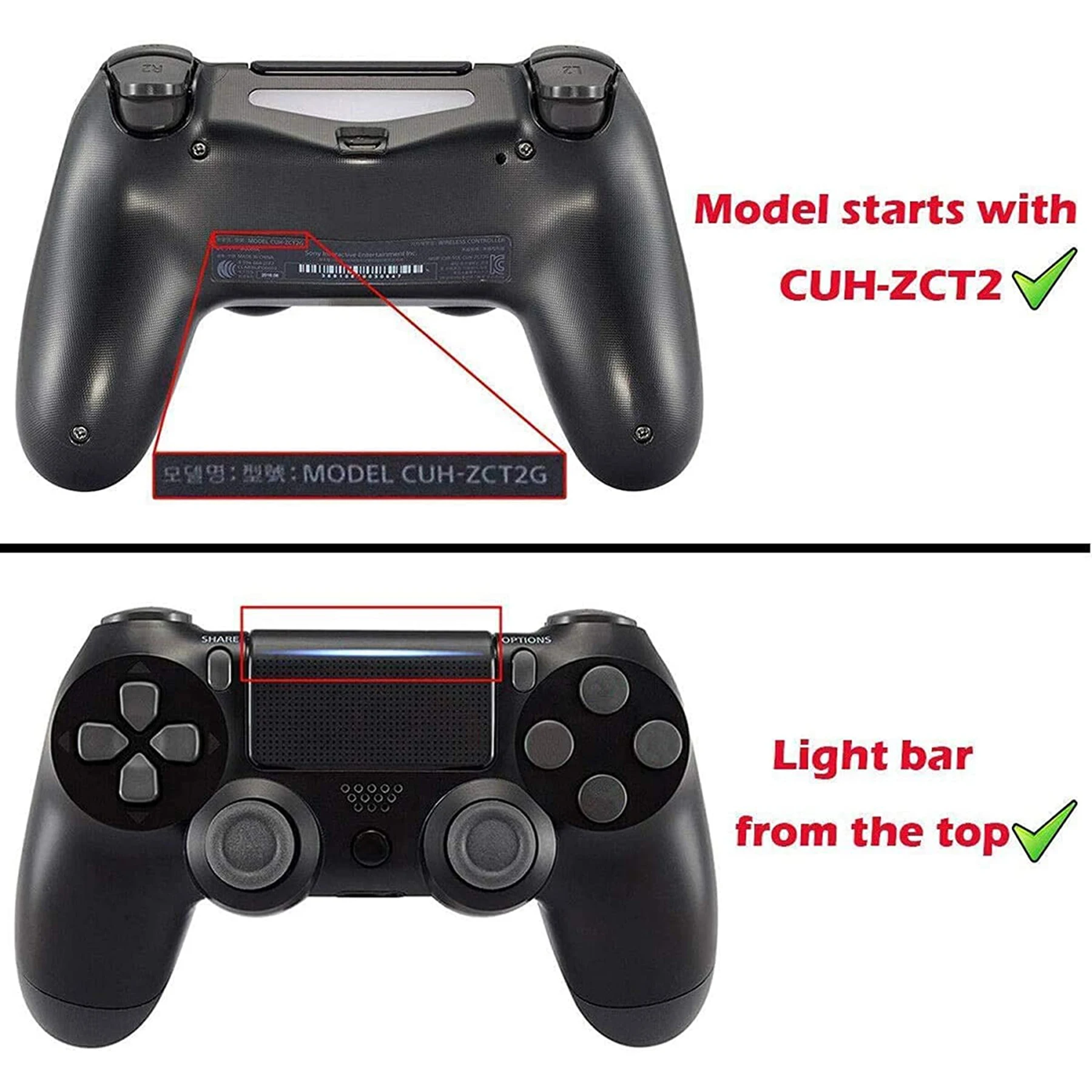 eXtremeRate Scarlet Red L1R1 L2R2 Trigger Dpad Home Share Options Full Set Buttons for PS4 Slim Pro Controller CUH-ZCT2