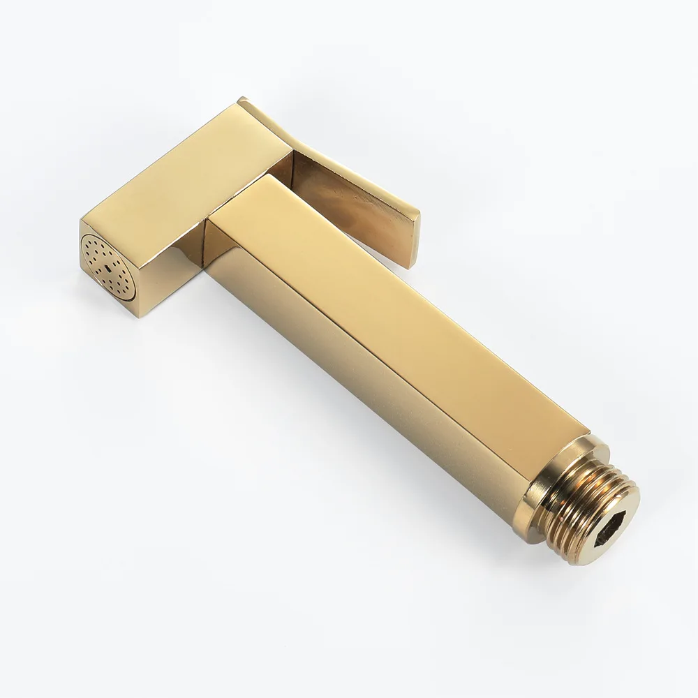 Hand Held Bidet Sprayer Gold Brass Douche Toilet Hand Held Toilet Shattaf Shower Head Copper Sprayer