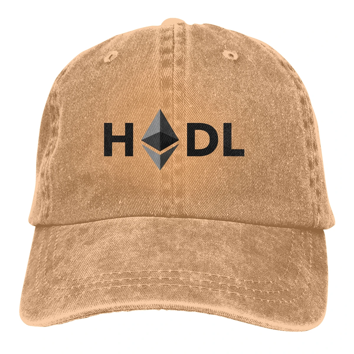 Pure Color Dad Hats HODL ETH Women's Hat Sun Visor Baseball Caps Ethereum Crypto Miners Peaked Cap