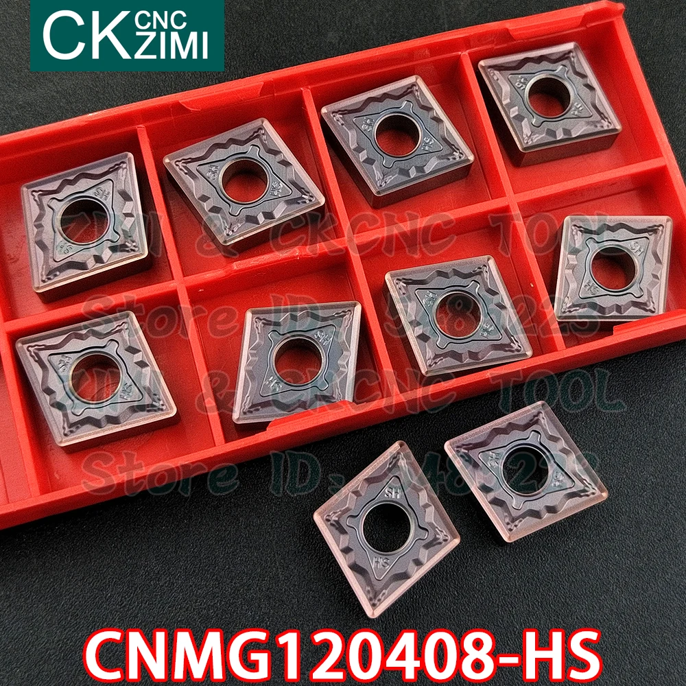 CNMG120408-HS CNMG 120408 HS insertos de carburo de torneado exterior inserta herramientas maquinaria CNC torno de Metal herramientas de acero inoxidable