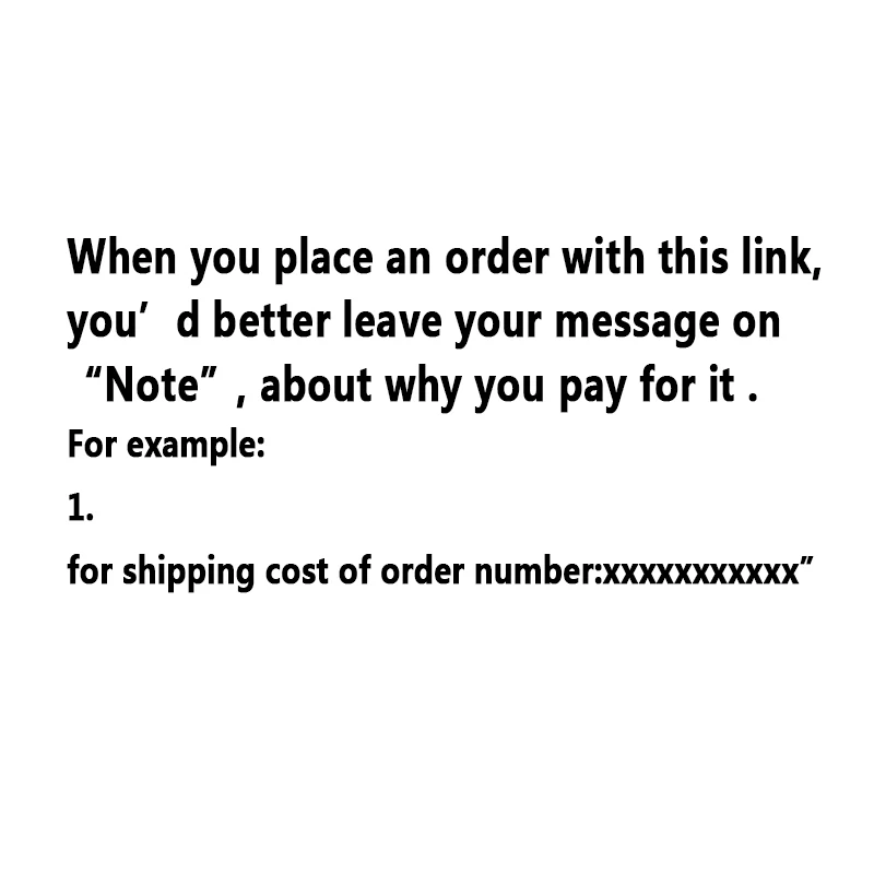 Pay for extra fee for your order as discussed or extra shipping cost image 5