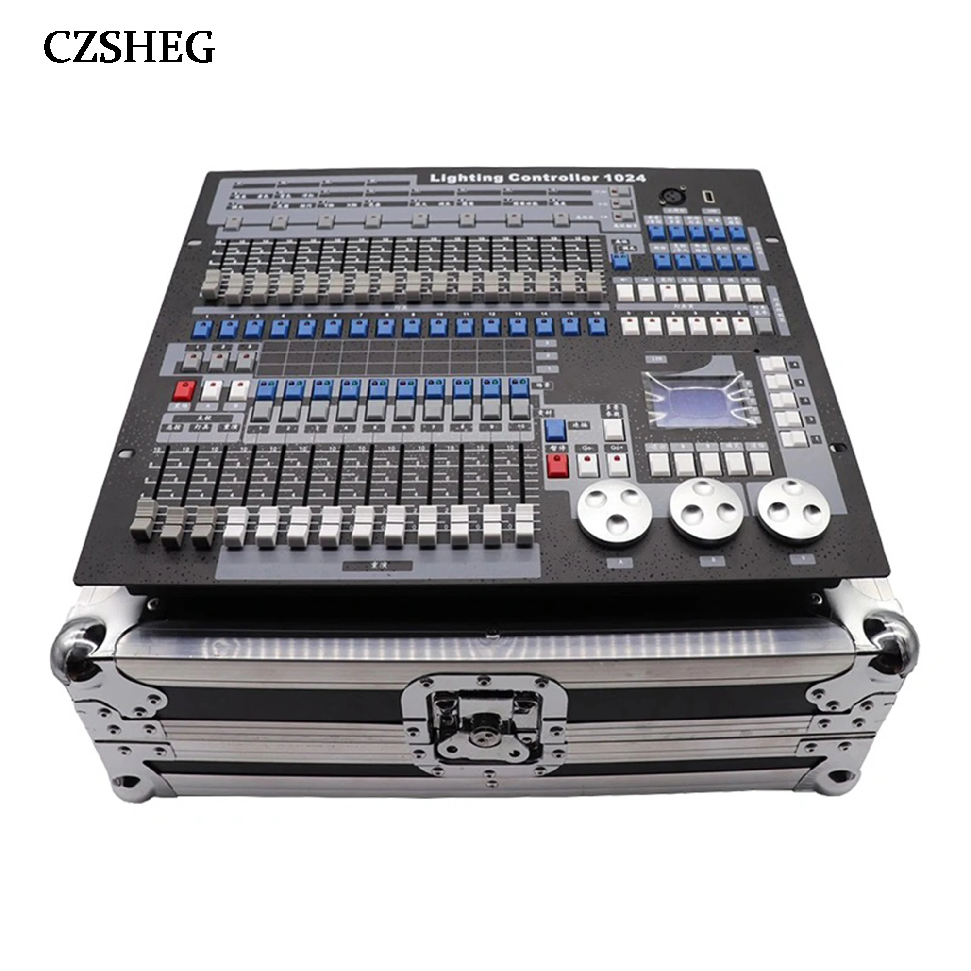 

DMX 1024 console stage lighting controller DMX 512 DJ equipment international standard professional stage with flight case