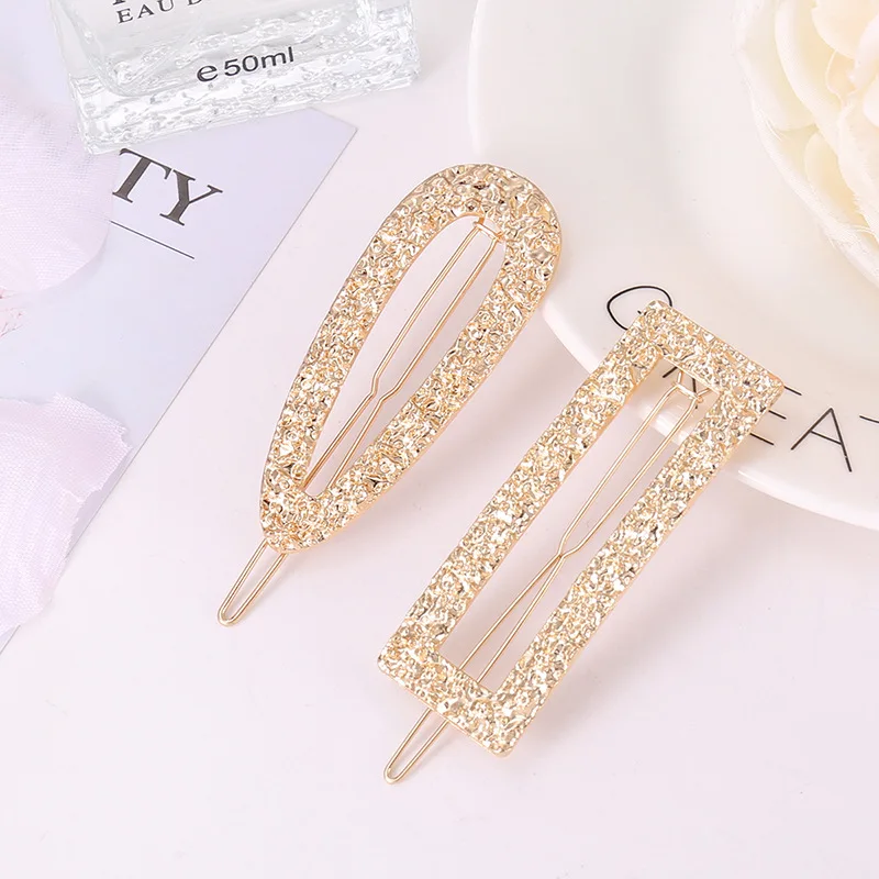 2021 New Fashion Exquisite Medium Small Geometric Hair Claw for Women Girl Clamps Hair Crab Metal Hair Clip Accessories Headwear