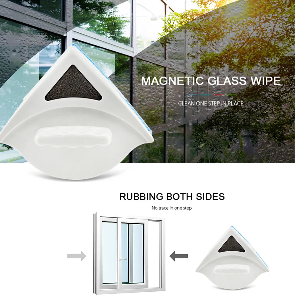 Household Double Sided Magnetic Glass Wipe Brush Home Window Wiper Glass Cleanerfor Washing Windows Glass Cleaning Brushes