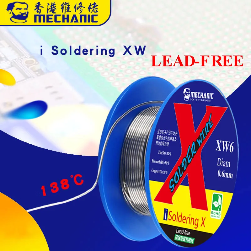 MECHANIC Solder Wire Soldering Tools LEAD-FREE 40g Low Temperature 138 Degree Soldeer Tin Welding Wire for iPhone X/XS/XR/Xs MAX