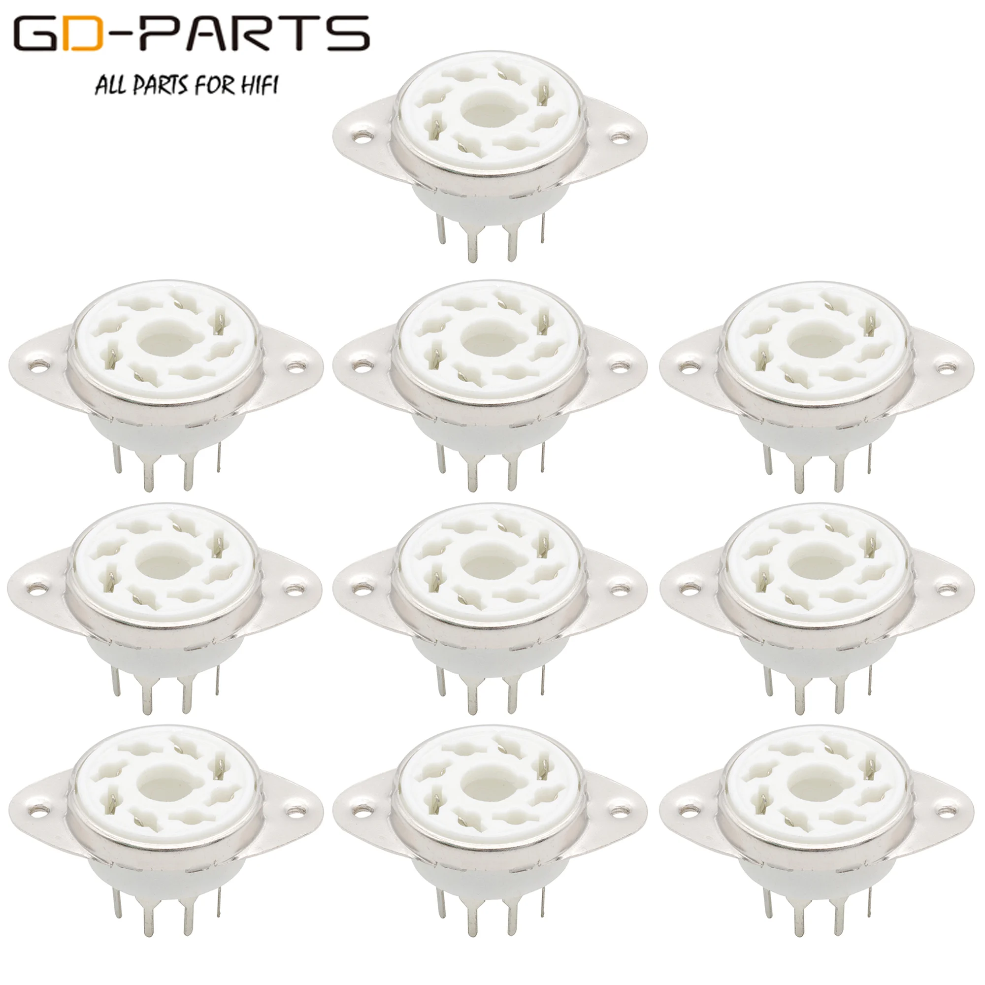 K8A 8pin Octal Ceramic Valve Tube Socket Base For Hifi KT88 KT66 EL34 5AR4 6L6 6CA7 6SL7 6SN7 GZ34 274B 6V6 5881 Chassis Mount