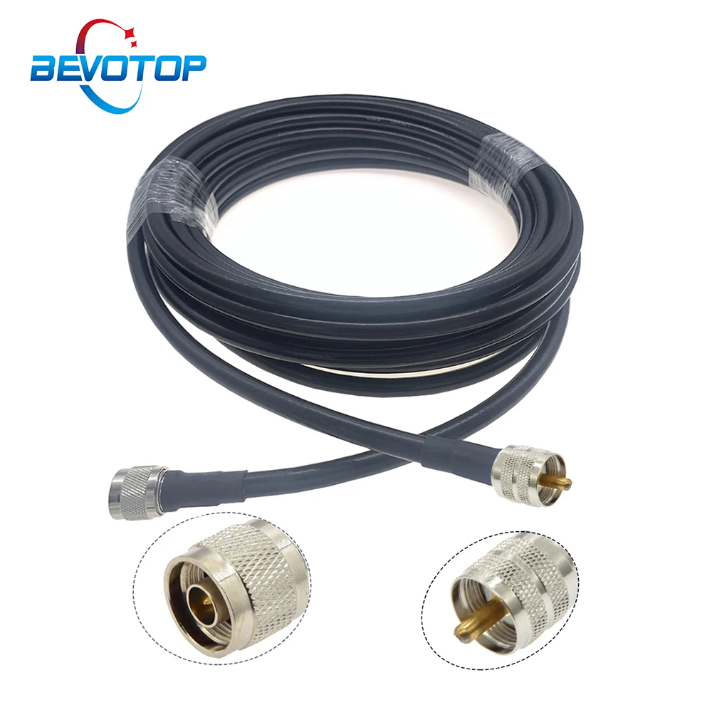 

LMR400 50-7 Cable UHF Male PL259 Plug to N Type Male Plug 50 Ohm Low Loss Pigtail Jumper WIFI Radio Antenna Extension Cord