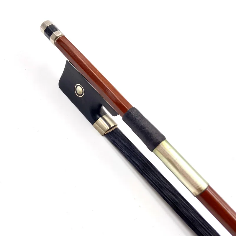 1pcs student brazilwood cello bow 4/4,ebony frog,Natural Mongolian horsehair horsetail,cello parts accessories