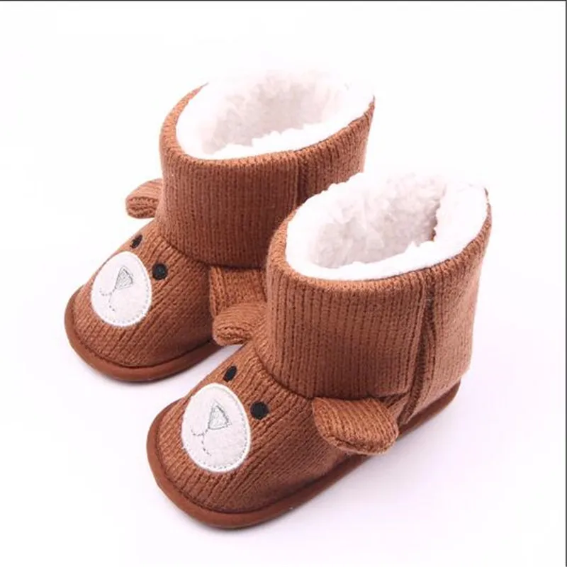 Newborn Baby Booties Lovely Warm Boy Girl Winter Shoes Toddler First Walkers Soft Anti-slip Infant Super Warm Shoes