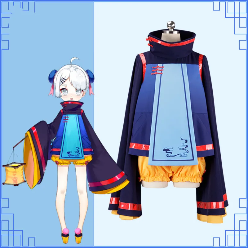 Anime! Vtuber Nanako Cosplay Costume Lovely Uniform Virtual Hosting Fancy Party Dress Halloween Christmas Outfit for Women Girls