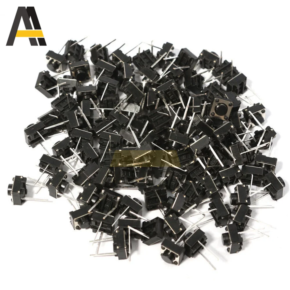 10 Stks/partij Twee Voeten Normaal Open Licht Touch Schakelaar 6*6*4.3Mm Patch Knop Normaal Gesloten Schakelaar micro Touch Schakelaar