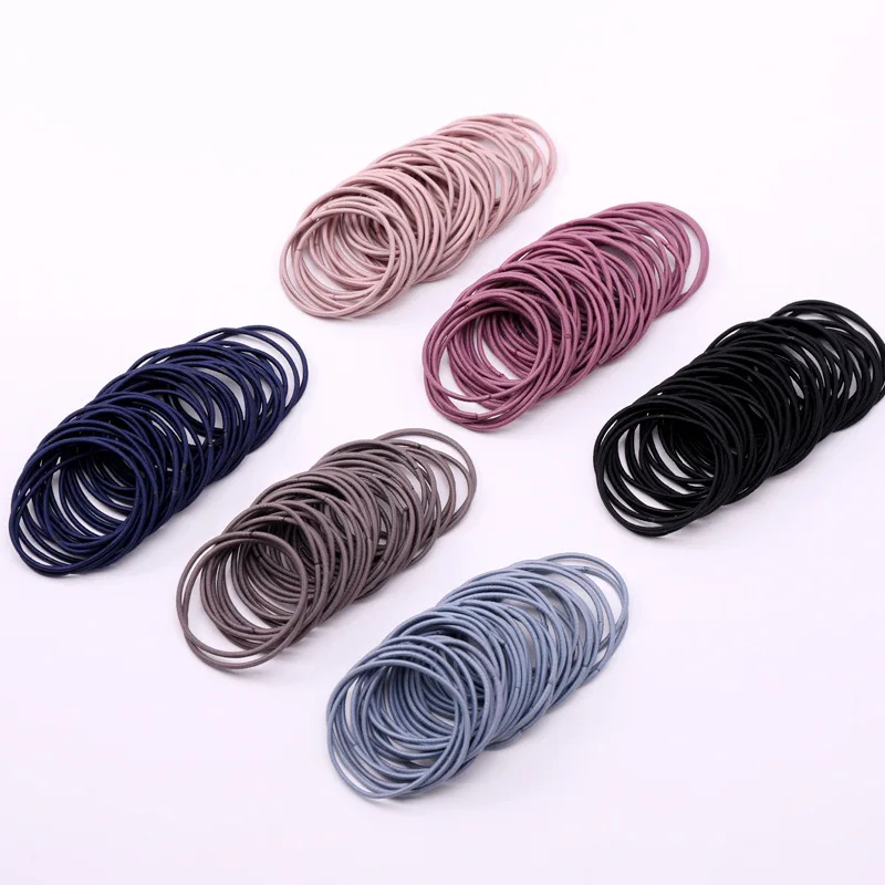 30/50/100pcs Hair Tie Girls with Black Hair Tie High Elastic Rubber Band for Women Men Thin Hair Tie Hair Accessories Hair Ties