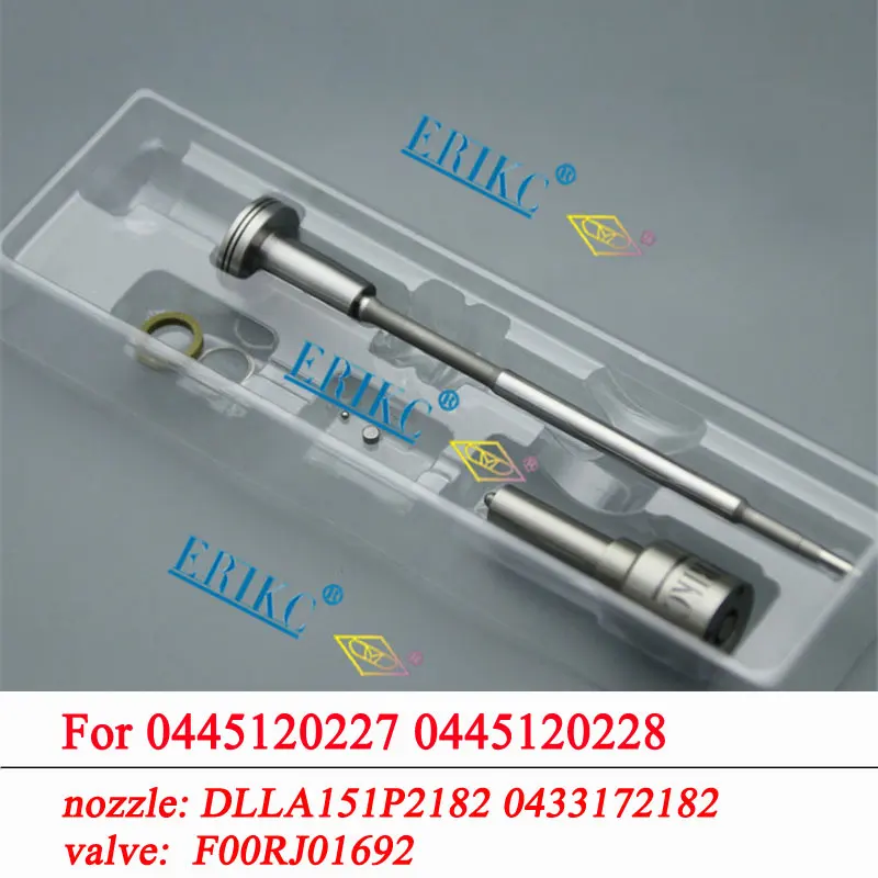F00RJ03504 Fuel Injector Rebuild Kit CRIN Overhaul Kit Nozzle DLLA151P2182 0433172182 Valve F00RJ01692 for 0445120227 0445120228
