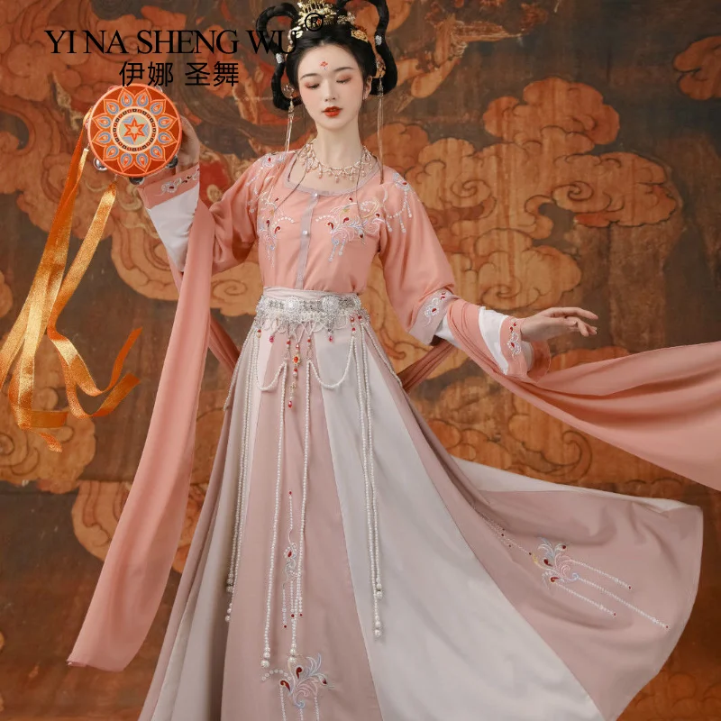 Women Hanfu Chinese Traditional Folk Costume Girl Dance Wear Lady Fairy Cosplay Clothes Oriental Dunhuang Hanfu Suit for Female