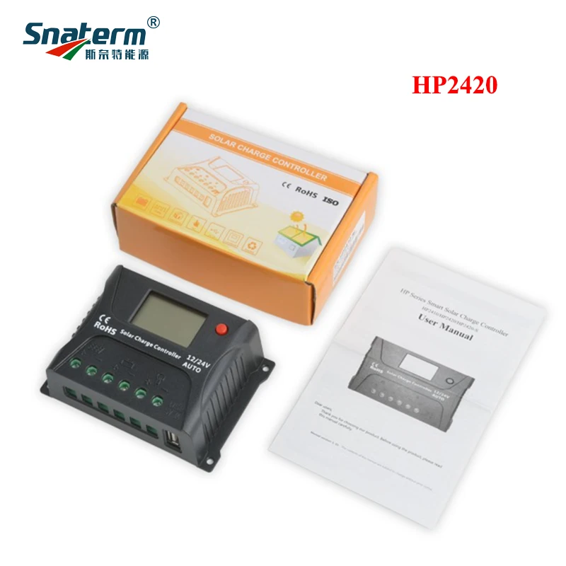 SRNE 10A 20A 30A 40A 50A 60A Solar Charge Controller DC12V/24V Auto Work Solar Cells panels Battery Charger Controller Regulator - view 4