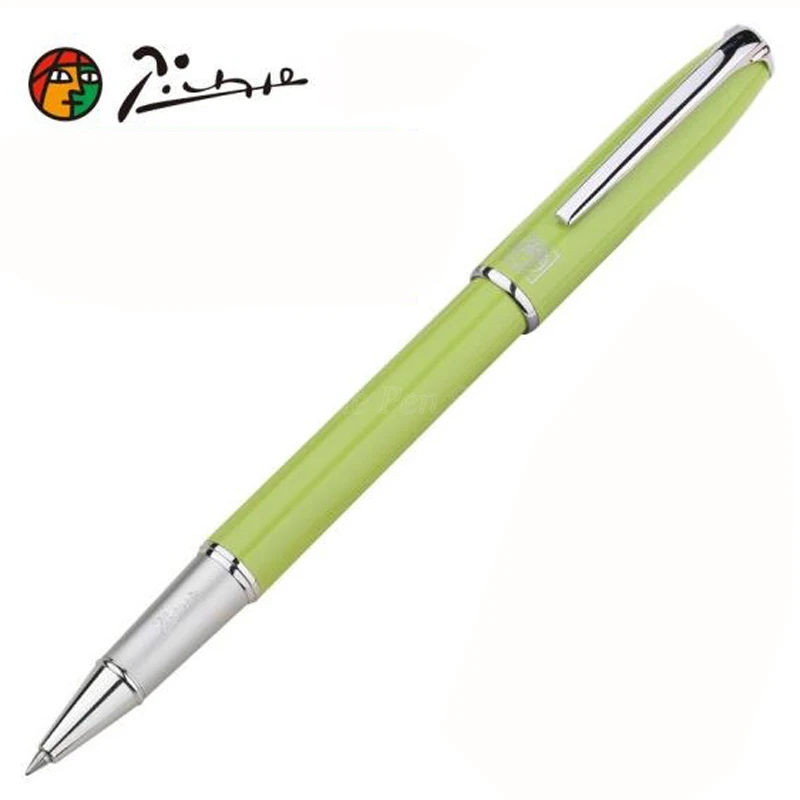 

Picasso 916 Green Metal Malage Financial Roller Ball Pen Refillable Silver Trim Professional Office Stationery Writing Tool