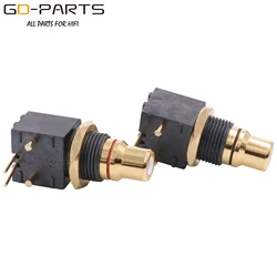 Female RCA Connector Jack 24K Gold Plated Brass Conductor For PCB Board Mount Digital DAC Coaxial Signal Input Output